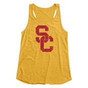 USC Trojans Women's Gold SC Interlock Aria Racer Back Tank